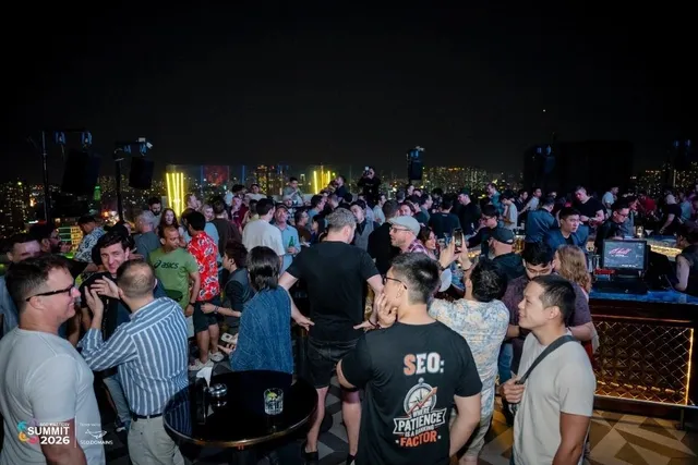 The Scale Rankings team at the SEO Mastery Summit 2026 afterparty in Vietnam